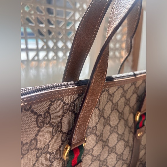 Gucci GG Supreme Ophidia Sherry Line crossbody tote Boston bag - Picture 5 of 16